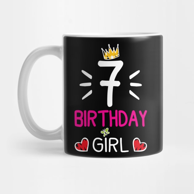 Kids 7th Birthday Girl Crown Princess by printedartings